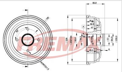 BD1242 FREMAX Тормозной барабан