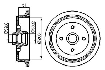 0986477016 BOSCH Тормозной барабан