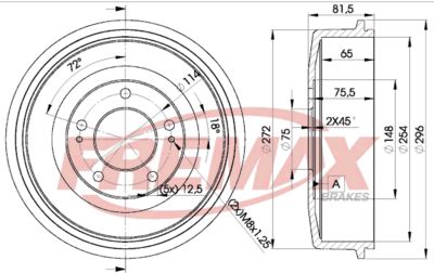 BD0101 FREMAX Тормозной барабан