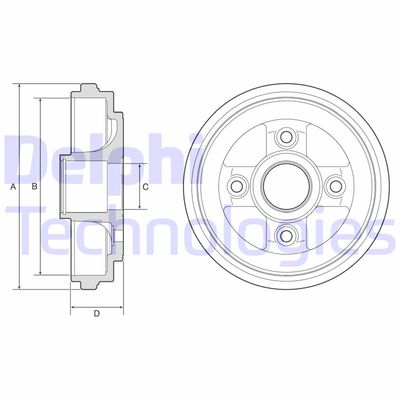 BF584 DELPHI Тормозной барабан