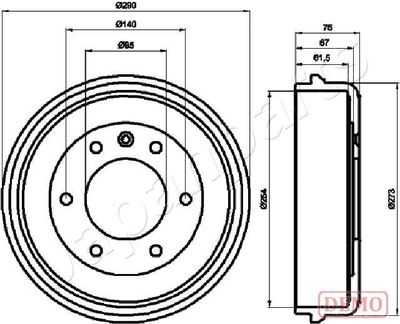 TA0410C JAPANPARTS Тормозной барабан