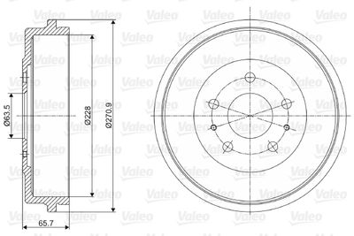 237069 VALEO Тормозной барабан