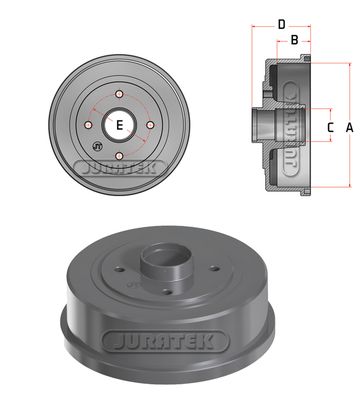 JDR080 JURATEK Тормозной барабан