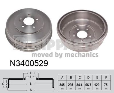 N3400529 NIPPARTS Тормозной барабан