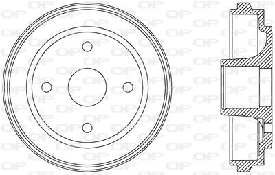 BAD906330 OPEN PARTS Тормозной барабан