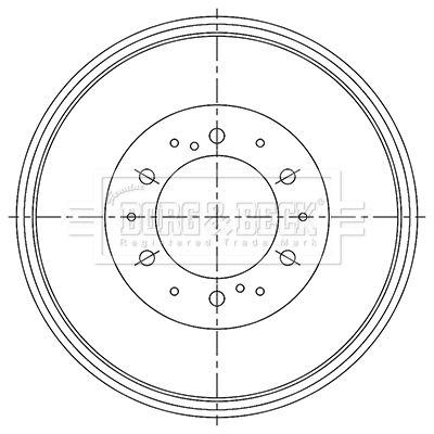 BBR7251 BORG & BECK Тормозной барабан