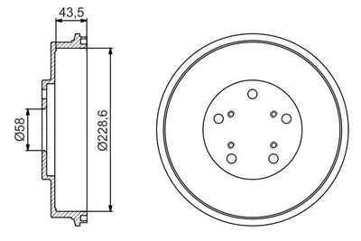 0986477231 BOSCH Тормозной барабан