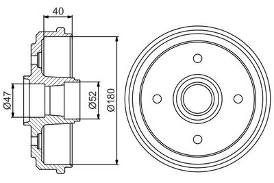 0986477192 BOSCH Тормозной барабан