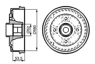 0986477112 BOSCH Тормозной барабан