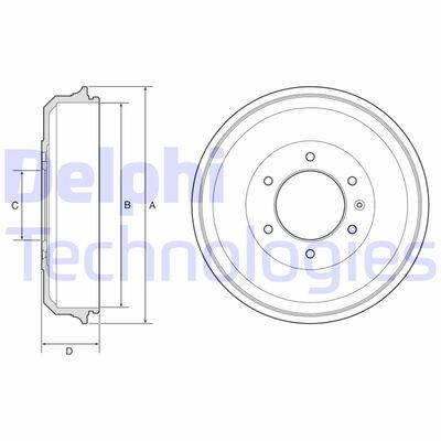 BF569 DELPHI Тормозной барабан