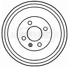 BBR7121 BORG & BECK Тормозной барабан