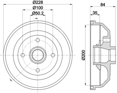 MBD047 MINTEX Тормозной барабан