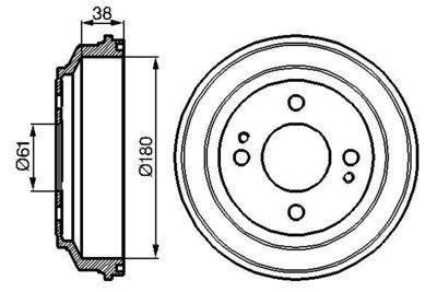 0986477063 BOSCH Тормозной барабан