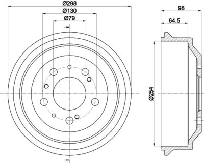 MBD037 MINTEX Тормозной барабан