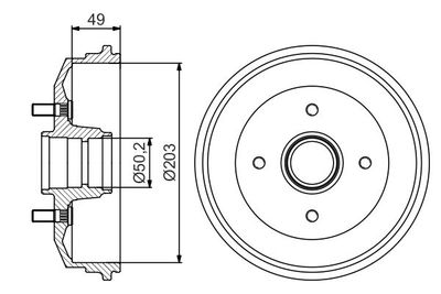 0986477259 BOSCH Тормозной барабан