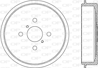 BAD909010 OPEN PARTS Тормозной барабан