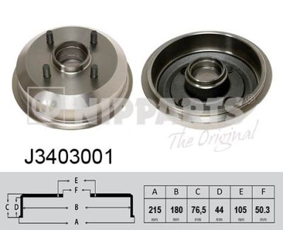 J3403001 NIPPARTS Тормозной барабан