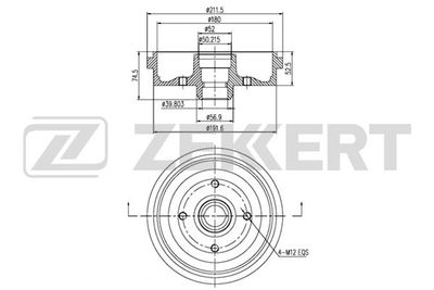 BS5416 ZEKKERT Тормозной барабан