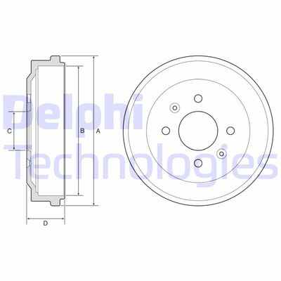 BF570 DELPHI Тормозной барабан