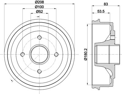 MBD024 MINTEX Тормозной барабан