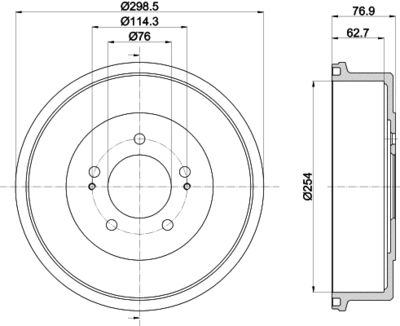 MBD337 MINTEX Тормозной барабан