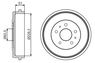 0986477219 BOSCH Тормозной барабан