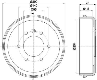 MBD223 MINTEX Тормозной барабан