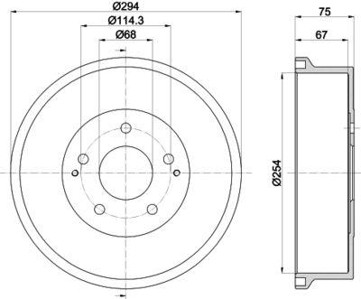 MBD093 MINTEX Тормозной барабан