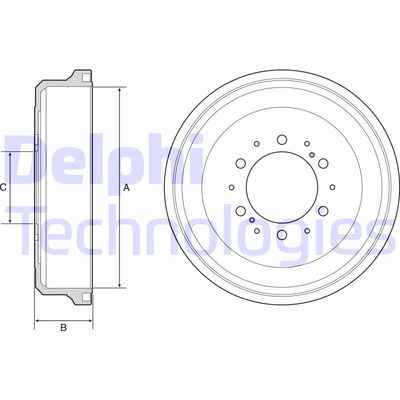 BF533 DELPHI Тормозной барабан