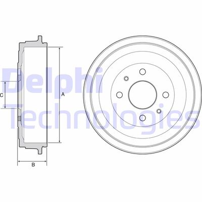 BF528 DELPHI Тормозной барабан