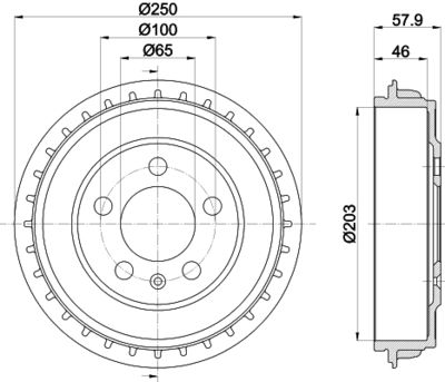 MBD432 MINTEX Тормозной барабан