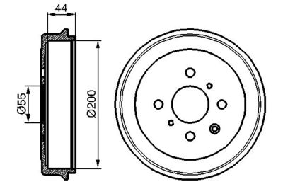 0986477148 BOSCH Тормозной барабан