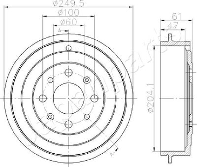 TA0606 JAPANPARTS Тормозной барабан