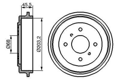 0986477136 BOSCH Тормозной барабан