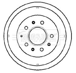 BBR7031 BORG & BECK Тормозной барабан