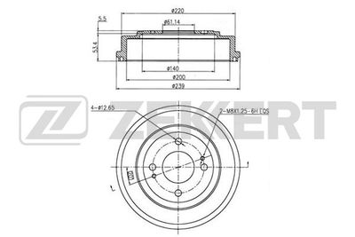 BS5540 ZEKKERT Тормозной барабан