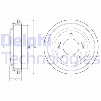 BF613 DELPHI Тормозной барабан