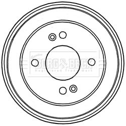 BBR7224 BORG & BECK Тормозной барабан