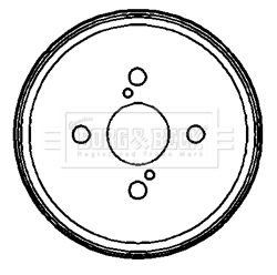 BBR7130 BORG & BECK Тормозной барабан