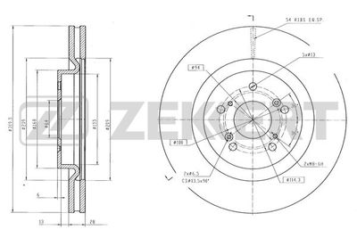 BS6548 ZEKKERT Тормозной диск