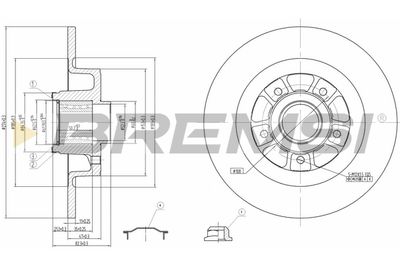 CD7569S BREMSI Тормозной диск