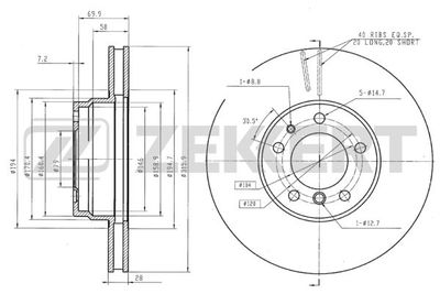 BS6162 ZEKKERT Тормозной диск