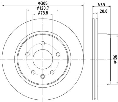 8DD355112041 HELLA Тормозной диск