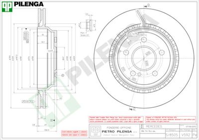 V592 PILENGA Тормозной диск