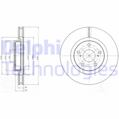 BG4192 DELPHI Тормозной диск