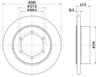 MDC3160C MINTEX Тормозной диск