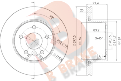 78RBD10380 R BRAKE Тормозной диск