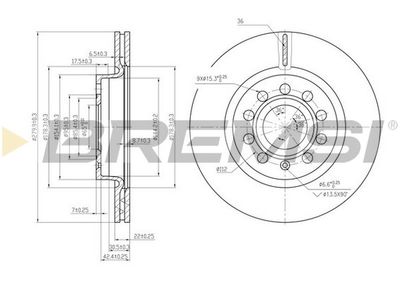 CD7223V BREMSI Тормозной диск