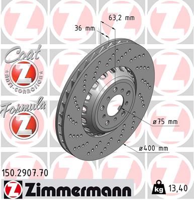 150290770 ZIMMERMANN Тормозной диск