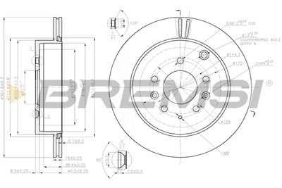 CD7819V BREMSI Тормозной диск